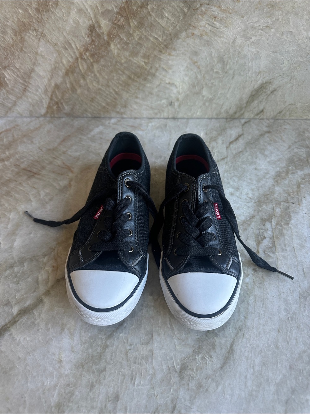 Levi’s Kids Black Canvas Lace-Up Sneakers
